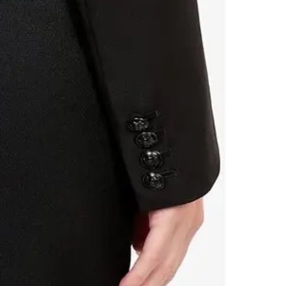 🖤✨ NWT The Kooples Cropped Double-Breasted Pleated Jacket Blazer | Retail $565! - Picture 4 of 10